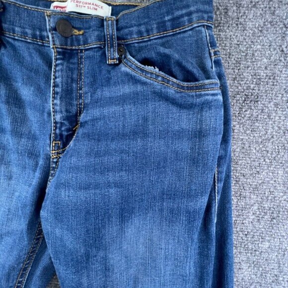 LEVI'S 511 Performance Slim Leg Jeans Women’s Size 16 Reg W28xL30 Blue Med Wash - Picture 2 of 16